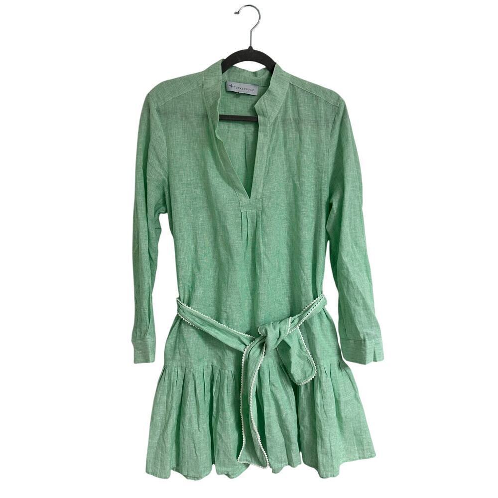 Tuckernuck Mint Green Mini Dress with Tie Waist - Picture 2 of 4